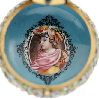 Swiss gold and enamel single-handed verge watch Circa 1660-1670