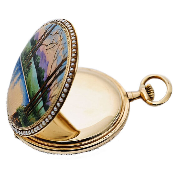 Austrian Art Nouveau-style hunting cased pocket watch Circa 1915 Austrian Art Nouveau-style hunting cased pocket watch Circa 1915