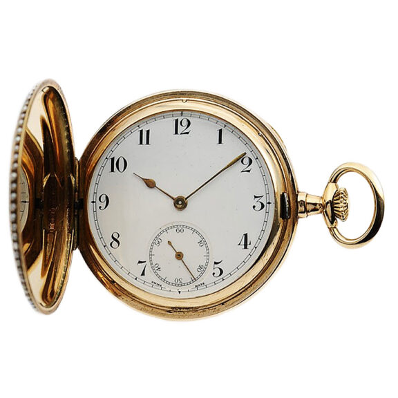Austrian Art Nouveau-style hunting cased pocket watch Circa 1915 Austrian Art Nouveau-style hunting cased pocket watch Circa 1915