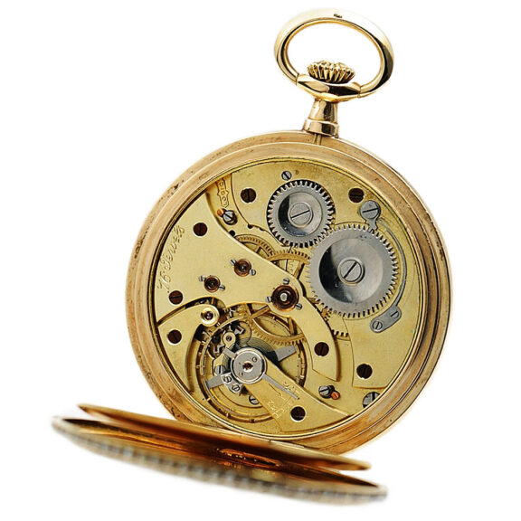 Austrian Art Nouveau-style hunting cased pocket watch Circa 1915 Austrian Art Nouveau-style hunting cased pocket watch Circa 1915