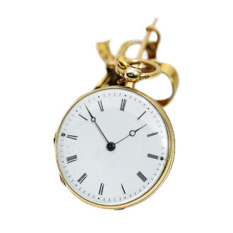 Swiss pendant watch with matching bow brooch Circa 1850