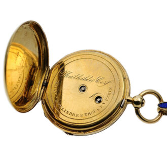 Swiss pendant watch with matching bow brooch Circa 1850