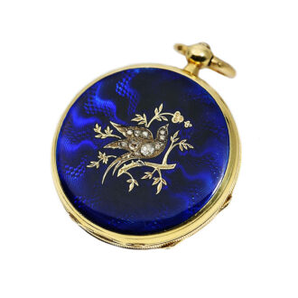 Swiss pendant watch with matching bow brooch Circa 1850