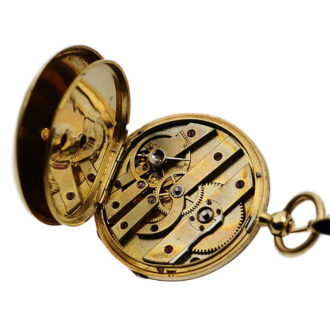 Swiss pendant watch with matching bow brooch Circa 1850