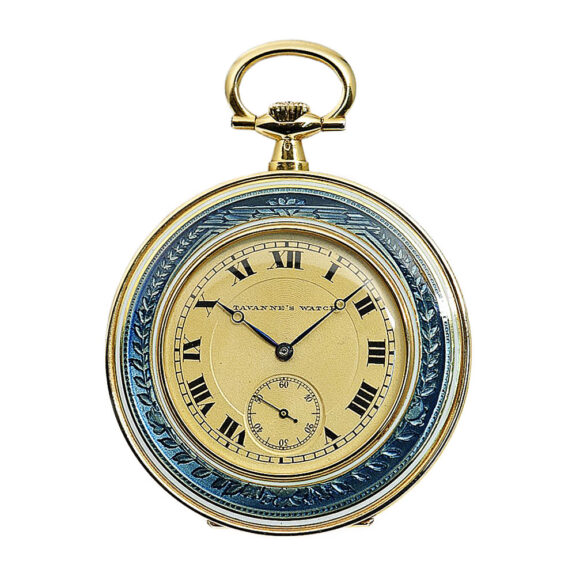 Swiss gold and light blue translucent enamel watch Circa 1910 Swiss gold and light blue translucent enamel watch Circa 1910
