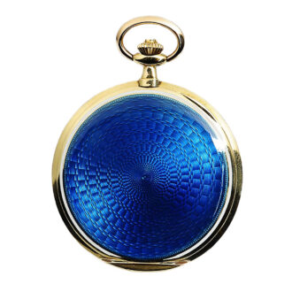 Swiss thin gold enamel hunting cased pocket watch Circa 1910
