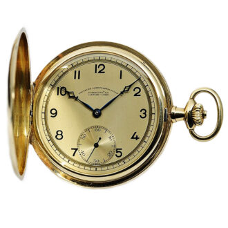 German gold hunting cased watch in original box Circa 1937