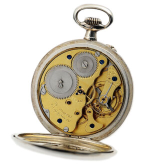 German pocket watch in a silver case with box Circa 1946