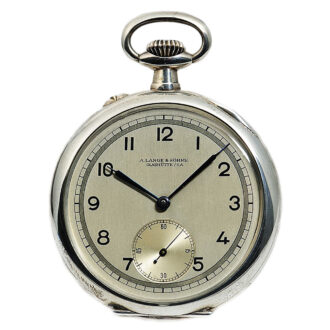 German pocket watch in a silver case with box Circa 1946