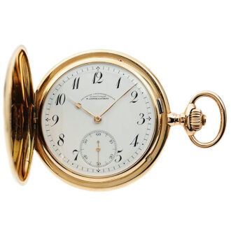 German gold hunting cased watch with original box Circa 1910