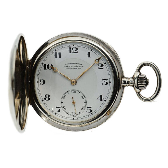 Rare German silver Glashütte hunting cased pocket watch Circa 1900 Rare German silver Glashütte hunting cased pocket watch Circa 1900