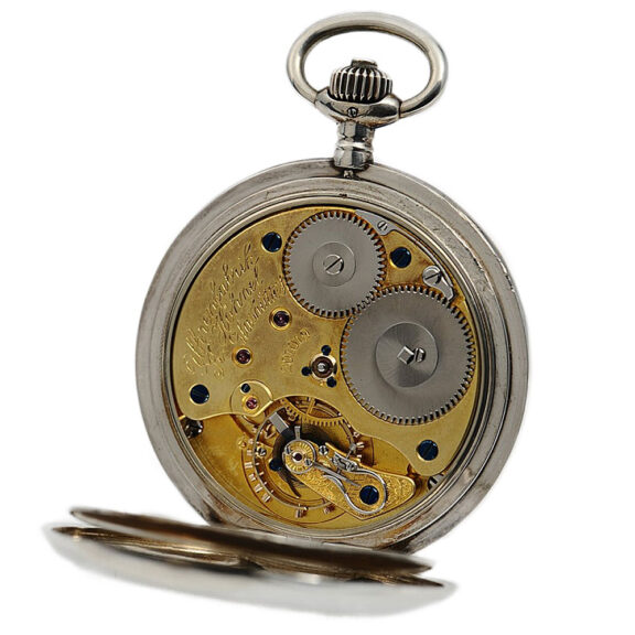 Rare German silver Glashütte hunting cased pocket watch Circa 1900 Rare German silver Glashütte hunting cased pocket watch Circa 1900