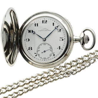 Fine German silver Glashütte hunting cased pocket watch Circa 1900
