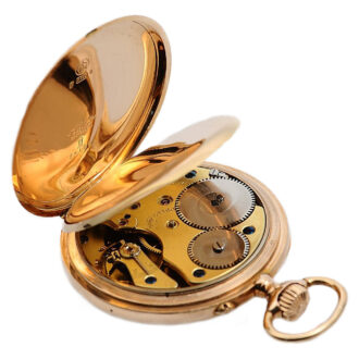 German 14k pink gold Glashütte pocket watch Circa 1900