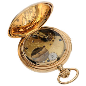 German 18k rose gold Glashütte pocket watch Circa 1891