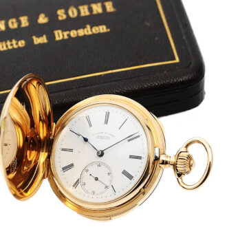 German 18k rose gold Glashütte pocket watch Circa 1891