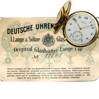 German 14 Carat gold Glashütte pocket watch Circa 1926