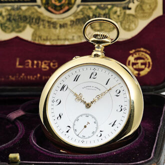 Heavy German 18k gold Glashütte chronometer Circa 1922