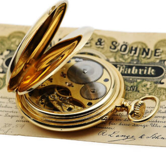 Heavy German 18k gold Glashütte chronometer Circa 1922