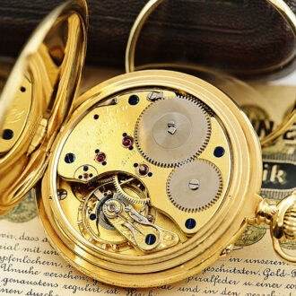 Heavy German 18k gold Glashütte chronometer Circa 1922