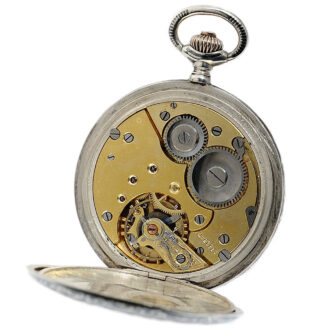 Swiss pocket watch in a rare lavishly decorated case Circa 1905