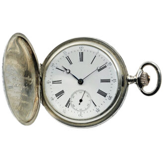 Swiss pocket watch in a rare lavishly decorated case Circa 1905