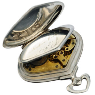 Swiss silver fan shaped Art Nouveau pocket watch Circa 1905 Swiss silver fan shaped Art Nouveau pocket watch Circa 1905