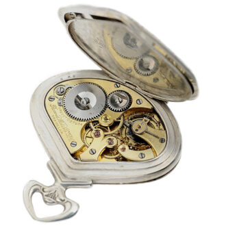 Swiss silver fan shaped Art Nouveau pocket watch Circa 1905 Swiss silver fan shaped Art Nouveau pocket watch Circa 1905