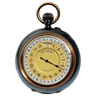 Swiss double-sided decorative calendar watch Circa 1898