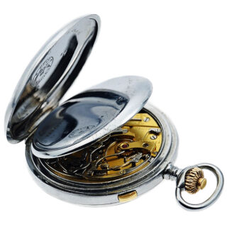 Swiss pocket watch with split-seconds chronograph Circa 1928