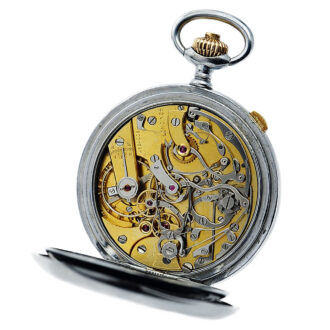 Swiss pocket watch with split-seconds chronograph Circa 1928