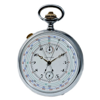 Swiss pocket watch with split-seconds chronograph Circa 1928