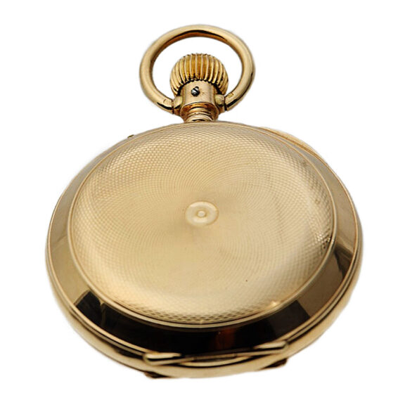 Swiss rose gold pocket watch with time digital indication Circa 1890 Swiss rose gold pocket watch with time digital indication Circa 1890