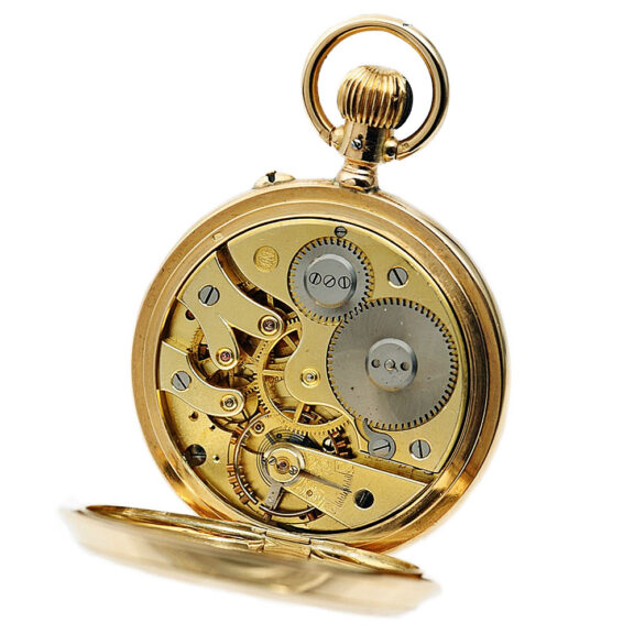 Swiss rose gold pocket watch with time digital indication Circa 1890 Swiss rose gold pocket watch with time digital indication Circa 1890