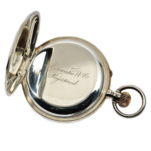 Swiss silver watch with digital time indication Circa 1890 Swiss silver watch with digital time indication Circa 1890