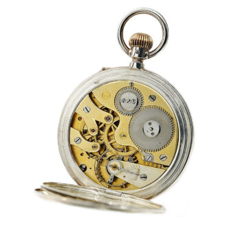 Swiss silver watch with digital time indication Circa 1890