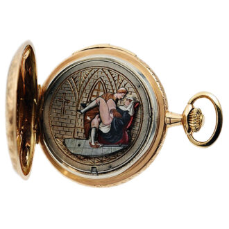 Swiss repeater with concealed erotic automaton Circa 1890