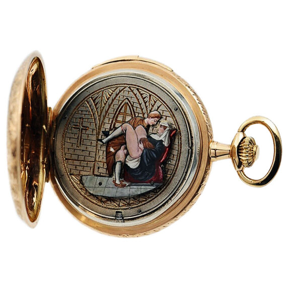 Swiss repeater with concealed erotic automaton Circa 1890 Swiss repeater with concealed erotic automaton Circa 1890
