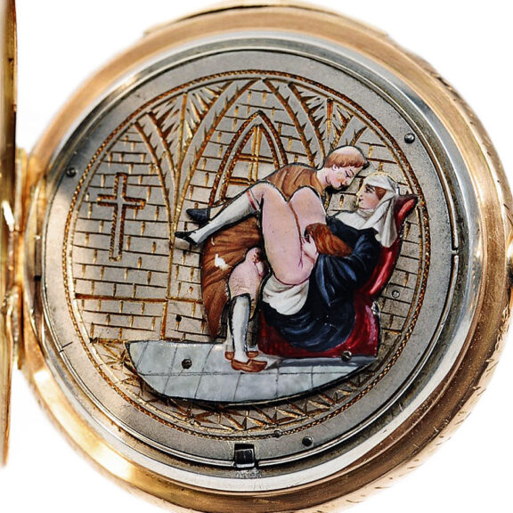 Swiss repeater with concealed erotic automaton Circa 1890 Swiss repeater with concealed erotic automaton Circa 1890