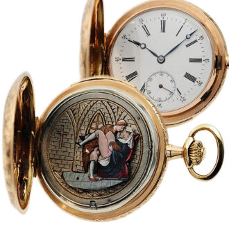 Swiss repeater with concealed erotic automaton Circa 1890