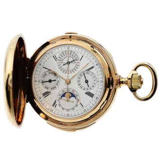 Swiss astronomic repeating watch with chronograph Circa 1890