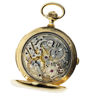 French gold minute repeating watch with chronograph Circa 1890