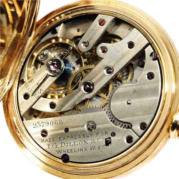 Swiss gold pocket watch for the American market Circa 1905 Swiss gold pocket watch for the American market Circa 1905