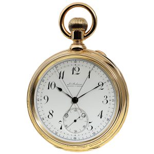 Swiss pocket watch with split-seconds chronograph Circa 1885