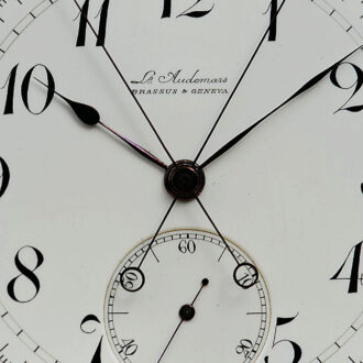 Swiss pocket watch with split-seconds chronograph Circa 1885