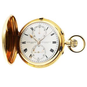 English pocket watch with split-seconds chronograph Circa 1897