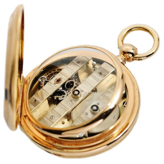 Swiss gold pocket watch with one-minute tourbillon Circa 1862