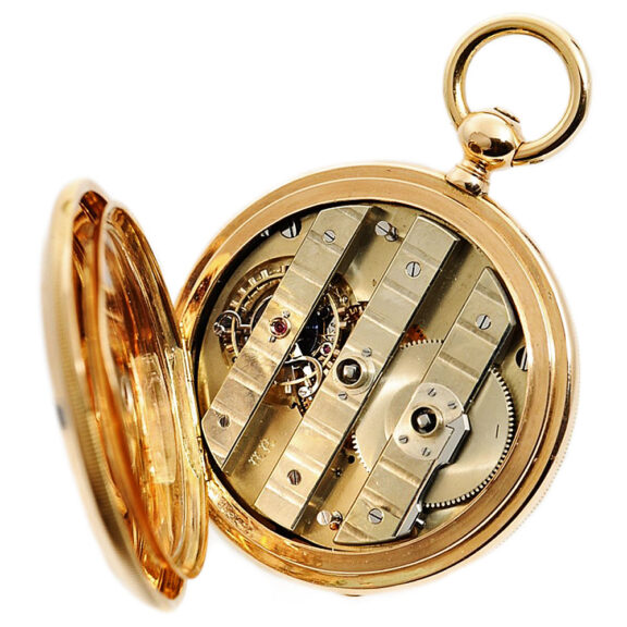 Swiss gold pocket watch with one-minute tourbillon Circa 1862 Swiss gold pocket watch with one-minute tourbillon Circa 1862
