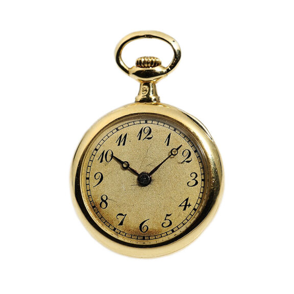 Swiss 18k gold miniature lady's pocket watch Circa 1905 Swiss 18k gold miniature lady's pocket watch Circa 1905