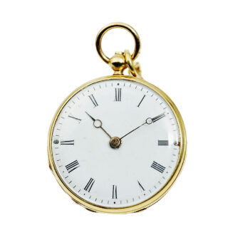 Swiss miniature watch with original tortoiseshell box Circa 1830